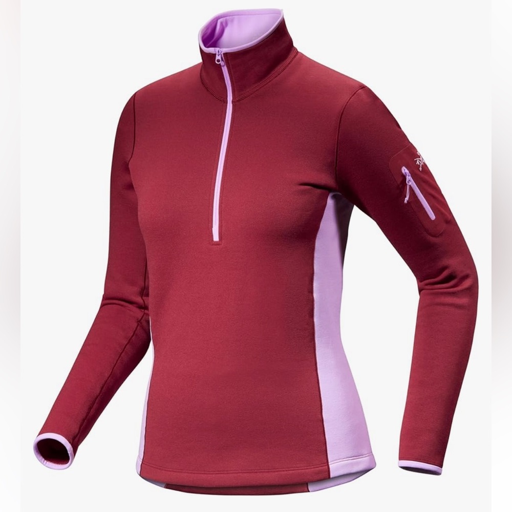 Arc’teryx fleece, pink and red, polartec, size small